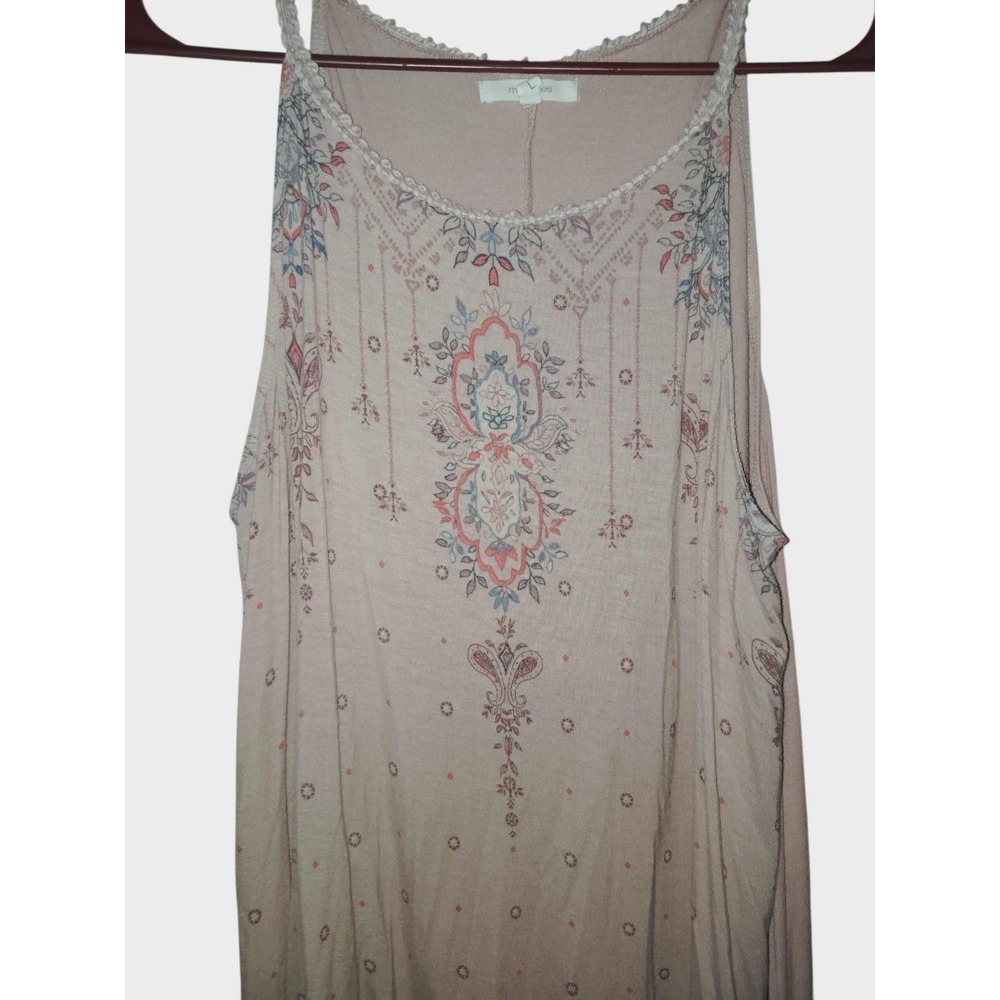Maurices Women's Mauve/Pink Floral Sleeveless Flowy Tank Top  Size Large - Picture 5 of 6